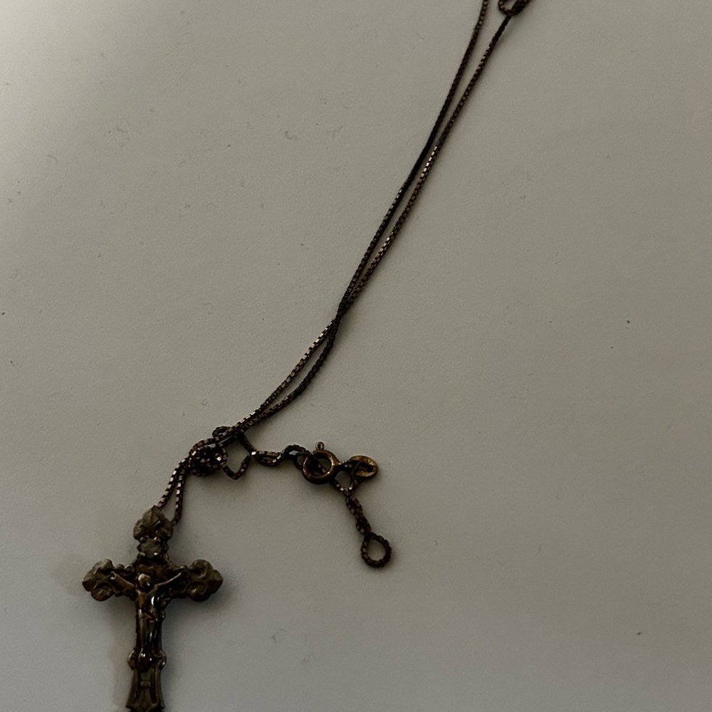 Neiman Marcus Vintage 925 Silver Crucifix Necklace